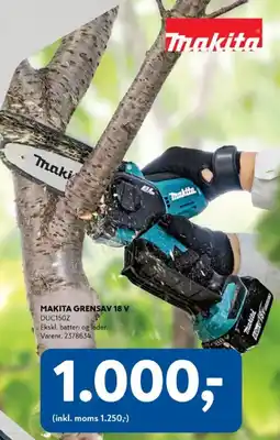 Davidsen Makita grensav 18 v duc150z tilbud