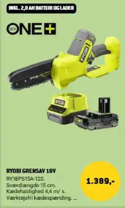 XL-BYG Ryobi grensav 18v tilbud
