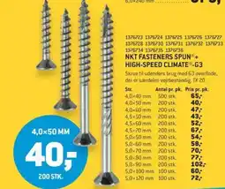 XL-BYG Nkt Fasteners Spun High-Speed Climate-G3 tilbud