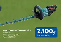 Davidsen Makita hækkeklipper 18 v duh601z tilbud