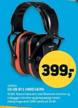 XL-BYG Ox-on bt1 hørevern tilbud