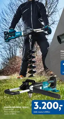 Davidsen Makita pælebor 2 x 18 v tilbud