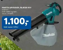 Davidsen Makita løvsuger-/blæser 18 v tilbud