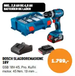 XL-BYG Bosch slagboremaskine 18V tilbud