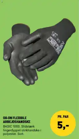XL-BYG Ox-on flexible arbejdshandske tilbud