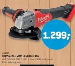 XL-BYG Milwaukee vinkelsliber 18v tilbud