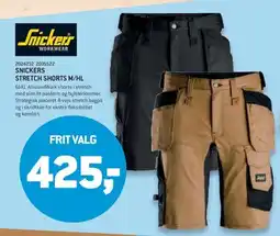 XL-BYG Snickers stretch shorts m/hl tilbud
