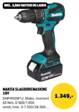 XL-BYG Makita slagboremaskine 18V tilbud