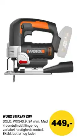 XL-BYG Worx stiksav 20v tilbud
