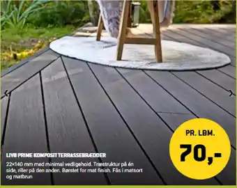 XL-BYG Livø Prime Komposit Terrassebrædder tilbud