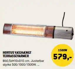 XL-BYG Hortus væghængt terrassevarmer tilbud