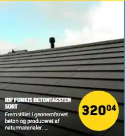 XL-BYG IBF Funkis Betontagsten Sort tilbud