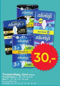 BigDollar Always trusseindlæg tilbud
