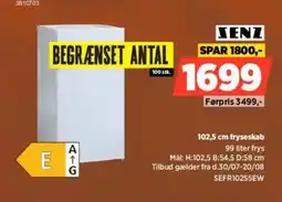 Power Senz 102,5 cm fryseskab tilbud