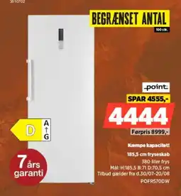 Power Point Kæmpe kapacitet! 185,5 cm fryseskab tilbud