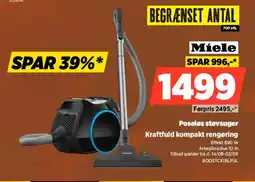 Power Miele Poseløs støvsuger Kraftfuld kompakt rengøring tilbud
