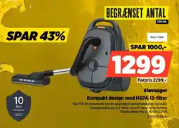 Power Nilfisk Støvsuger Kompakt design med HEPA 13-filter tilbud