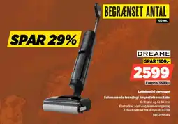 Power Dreame Ledningsfri støvsuger Selvrensende teknologi for pletfrie resultater tilbud