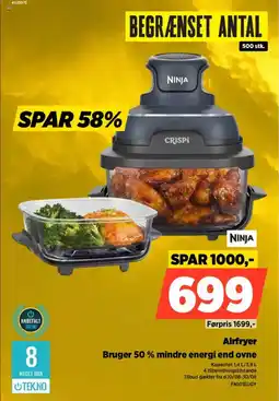 Power Ninja Airfryer Bruger 50% mindre energi end ovne tilbud