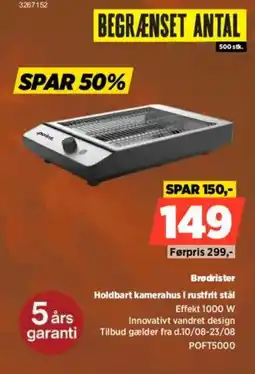 Power Brødrister Holdbart kamerahus i rustfrit stål tilbud