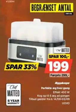 Power Chef Matteo Æggekoger Perfekte æg hver gang tilbud