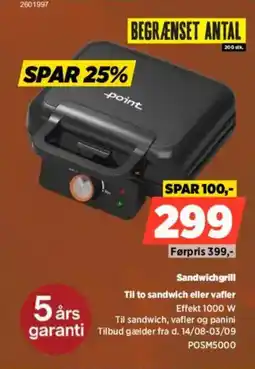 Power Sandwichgrill Til to sandwich eller vafler tilbud