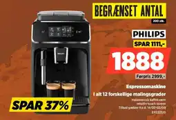 Power Philips Espressomaskine I alt 12 forskellige malingsgrader tilbud