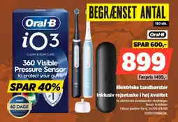 Power Oral-B Elektriske tandbørster Inklusiv rejsetaske i høj kvalitet tilbud