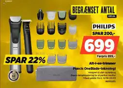 Power Philips Alt-i-en-trimmer Præcis OneBlade-teknologi tilbud