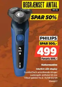 Power Philips Barbermaskine Intuitivt LED-display tilbud