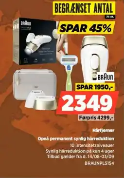 Power Braun Hårfjerner Opnå permanent synlig hårreduktion tilbud