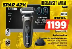 Power Braun Barbermaskine Tilpasser sig ansigtets konturer tilbud