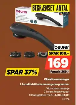 Power Beurer Vibrationsmassager 2 forudindstillede massageprogrammer tilbud