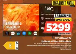 Power Samsung 55" 4K Smart TV Strålende 4K Neo QLED-billede tilbud