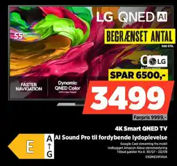 Power Lg 4K Smart QNED TV Al Sound Pro til fordybende lydoplevelse TV Al Sound Pro til fordybende lydoplevelse tilbud