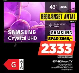 Power Samsung 43" 4K Smart TV tilbud