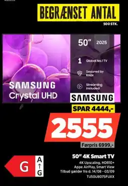 Power Samsung 50" 4K Smart TV tilbud