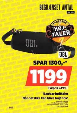 Power Jbl Bærbar højttaler Når det ikke kan blive højt nok! tilbud