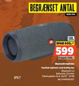 Power Jbl Bluetooth-højttaler Vandtæt højttaler med kraftig bas tilbud