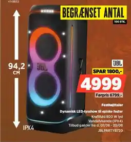 Power Jbl Festhøjttaler Dynamisk LED-lysshow til episke fester tilbud