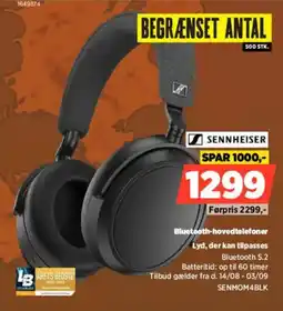 Power Sennheiser Bluetooth-hovedtelefoner Lyd, der kan tilpasses tilbud