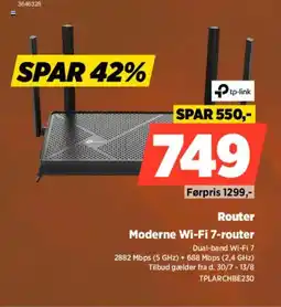 Power Tp-link Router Moderne Wi-Fi 7-router tilbud
