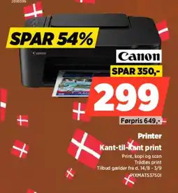 Power Canon Printer Kant-til-Kant print tilbud