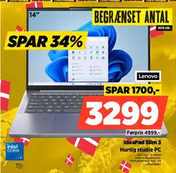 Power Lenovo IdeaPad Slim 3 Hurtig studie PC tilbud