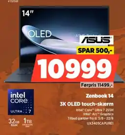 Power Asus Zenbook 14 3K OLED touch-skærm tilbud