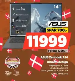 Power ASUS Zenbook A14 Ultralet design tilbud