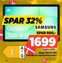 Power Samsung Galaxy Tab A11+ WIFI Light and slim underholdningstablet tilbud
