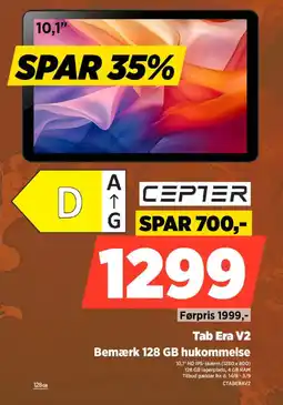 Power Cepter Tab Era V2 Bemærk 128 GB hukommelse tilbud
