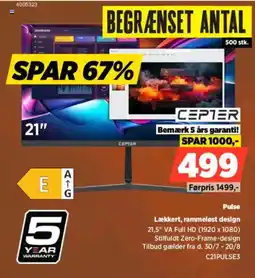 Power Cepter Pulse Lækkert, rammeløst design tilbud
