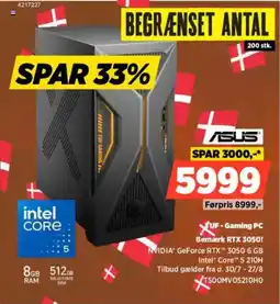Power Asus TUF-Gaming PC Bemærk RTX 3050! tilbud
